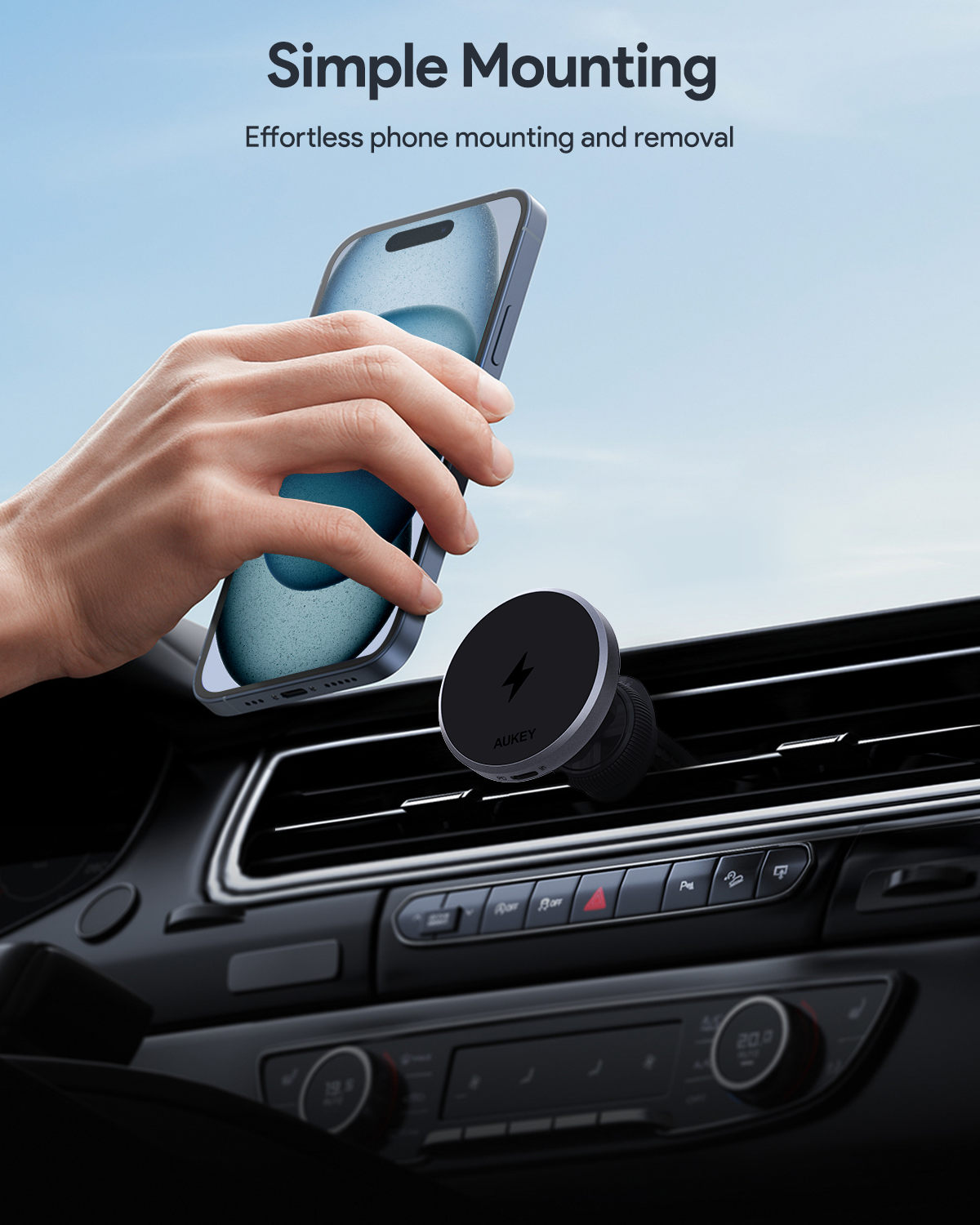 AUKEY HD-MC13 Qi2 Wireless Charging Phone Mount