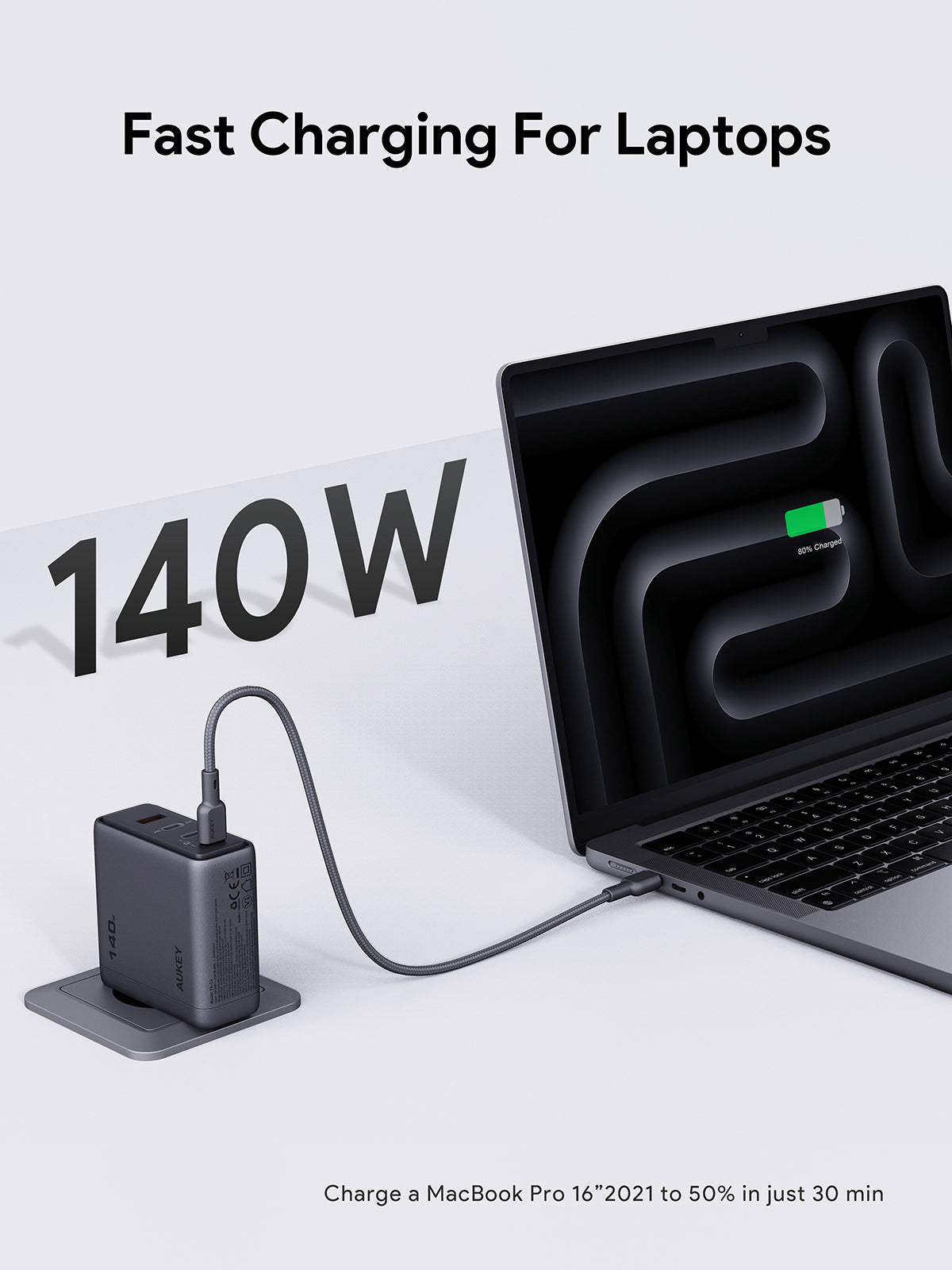 AUKEY PA-C6 Comet Mix 4 140W PD Wall Charger with GaN Technology