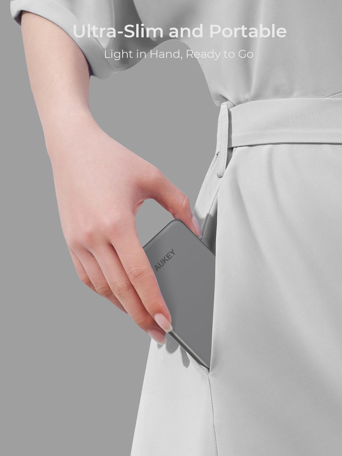 AUKEY PB-MS07 MagFusion M 5000mAh Qi2 Magnetic Wireless Charging Power Bank