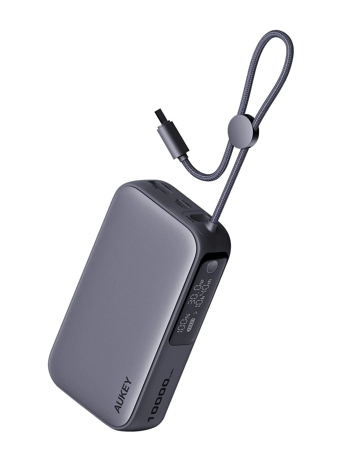 AUKEY PB-Y47 Spark Sling 10000mAh Compact Fast Charging Power Bank with Built-in USB-C Cable