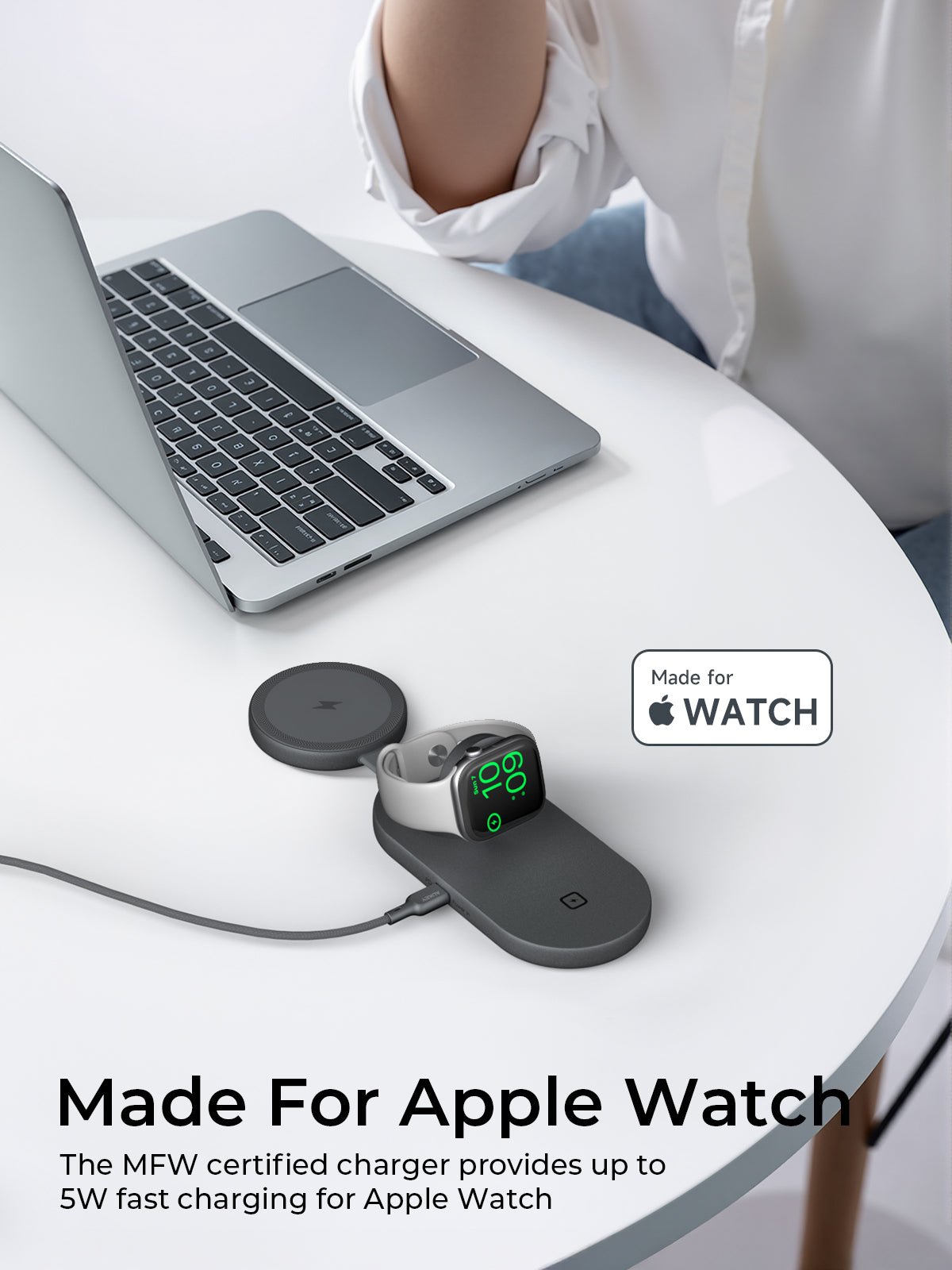 AUKEY LC-MC313 MagFusion C Foldable 3-IN-1 Magnetic Wireless Charger
