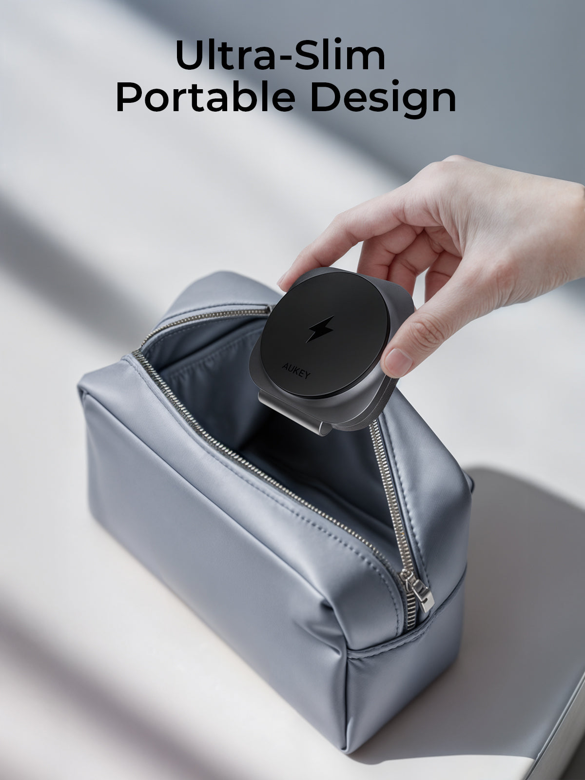 AUKEY LC-MC211 MagFusion L Qi2 2-in-1 Foldable Magnetic Fast Wireless Charging Station