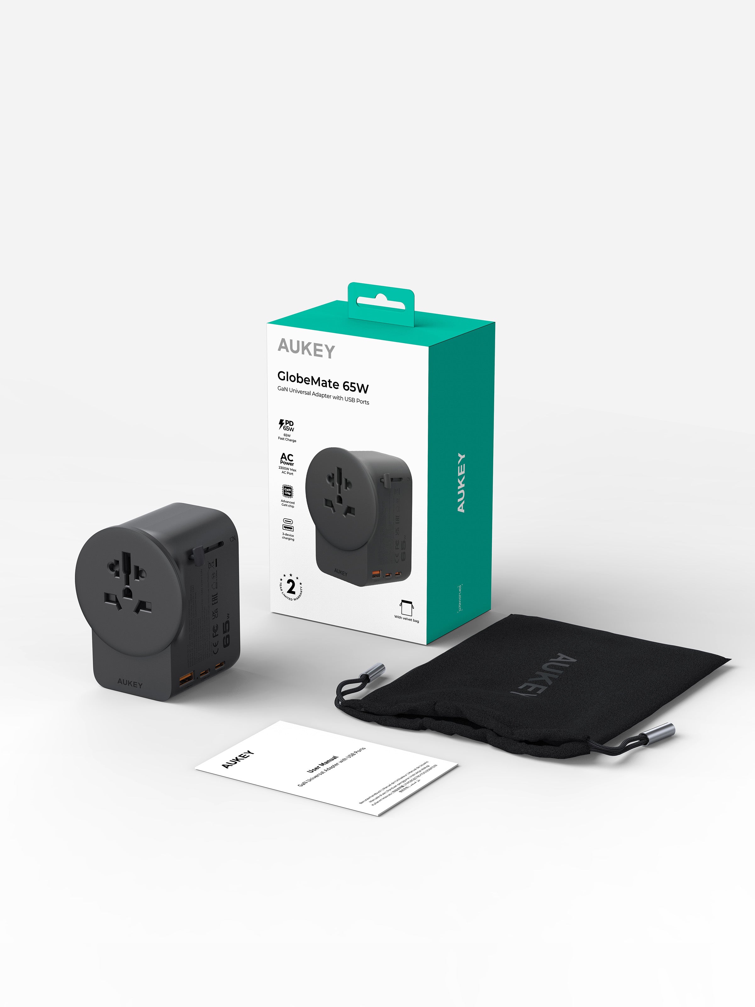 AUKEY PA-TA11A 65W GaN Universal Adapter