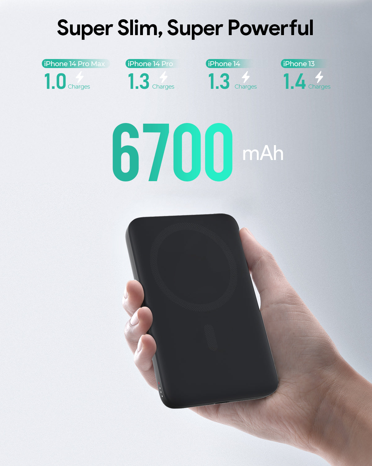AUKEY PB-MS05 MagFusion 6700mAh Magnetic Wireless Charging Power Bank