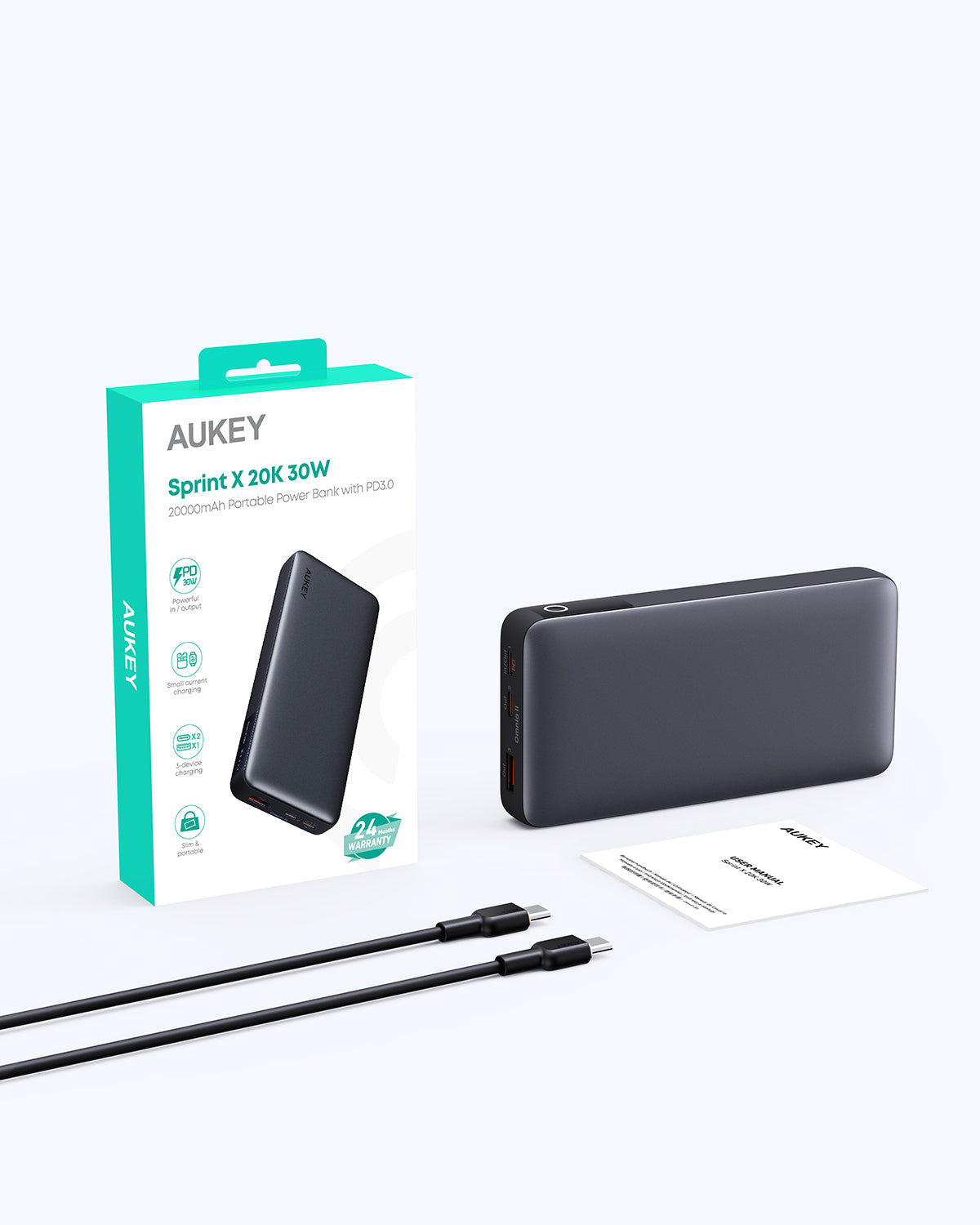 AUKEY PB-Y42 30W 20000mAh Portable Power Bank