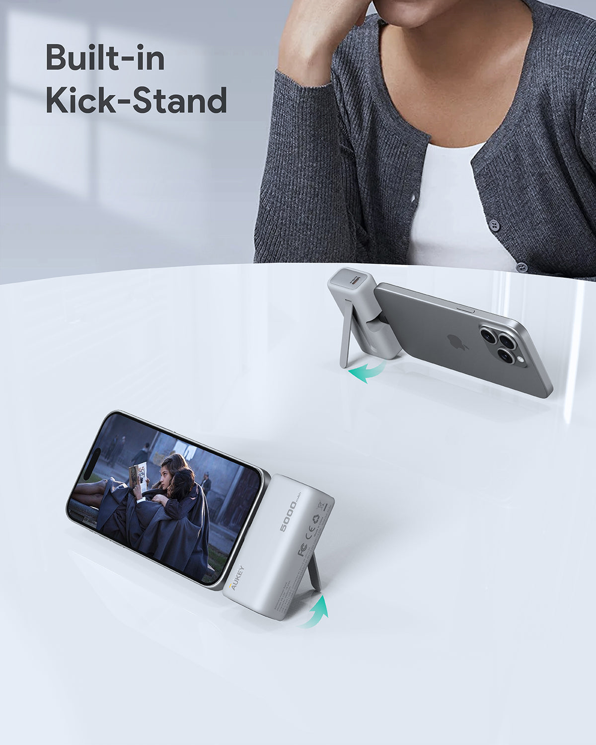 AUKEY PB-Y59 Spark Mini 5000mAh Portable Power Bank with Built-in USB-C Port