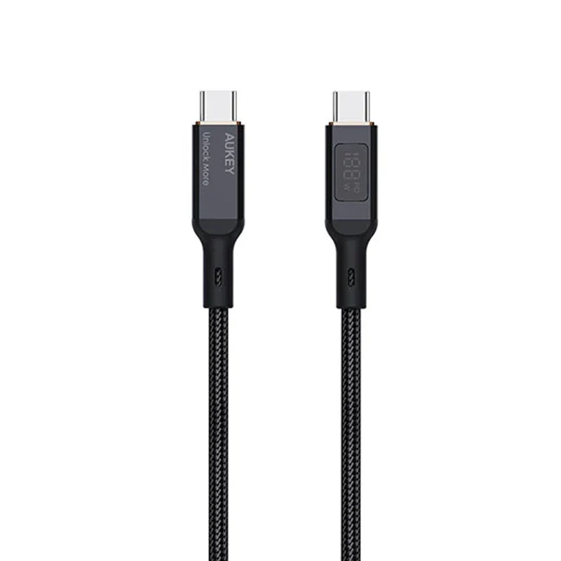 AUKEY CB-MCC101 | 100W 1m USB-C to USB-C LCD Cable